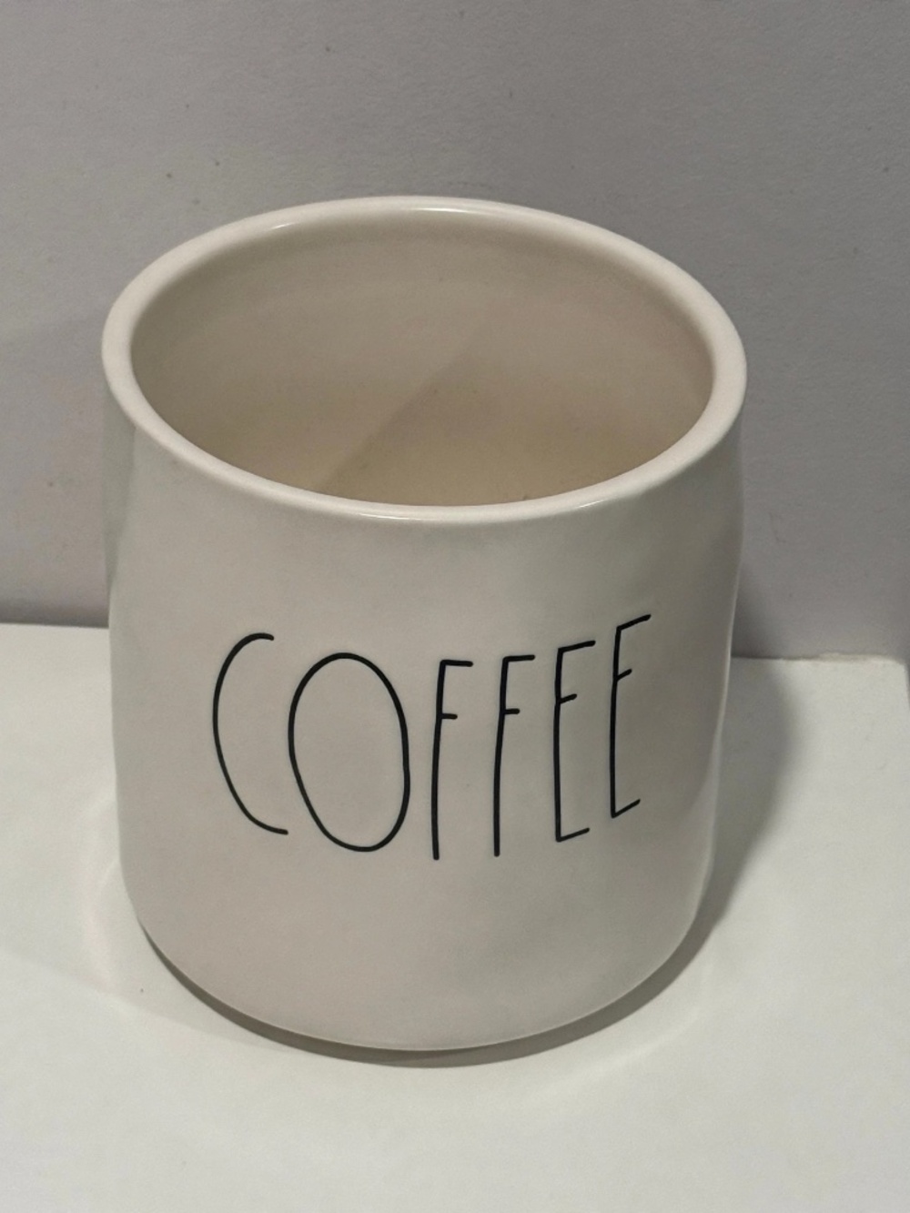 Rae Dunn COFFEE Canister - Artisan Collection White Ceramic - - No Lid